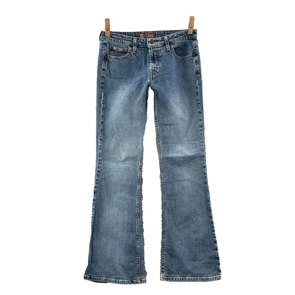 VTG‎ LEI Bootcut Jeans Womens 7 Blue Denim Stretch Western Cowgirl Rodeo Rancher